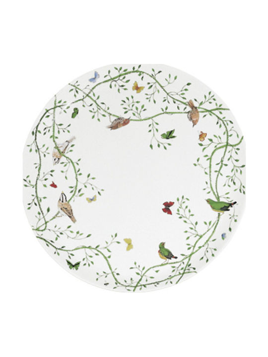 Raynaud Limoges Round Porcelain Decorative Platter Flat Cake Plate Histoire Naturelle White 31x31cm