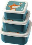 Sigikid Kids Set Lunch Plastic Box Turquoise L17xW11xH7cm