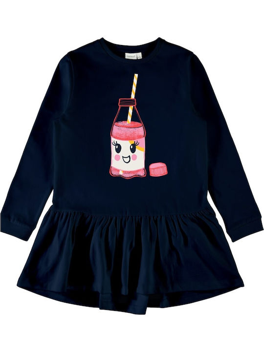 Name It Sweatshirt Kids Dress Long Sleeve Blue