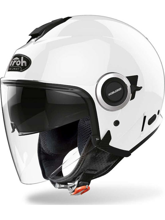 Airoh Helios White Gloss Κράνος Μηχανής Jet ECE...