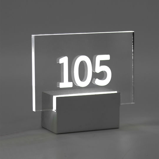 VK Lighting Modern Lamp Wall with Integrated LED Transparent 15x10cm