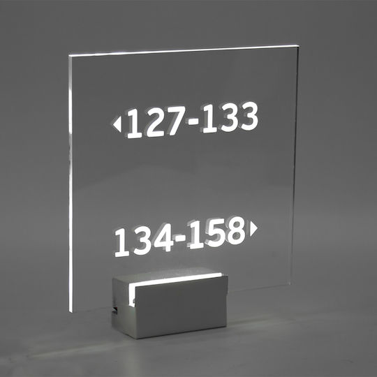 VK Lighting Modern Lamp Wall with Integrated LED and Cool White Light Transparent 22x22cm