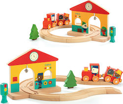 Djeco Σταθμός Set with Train made of Wood for 1.5++ Years