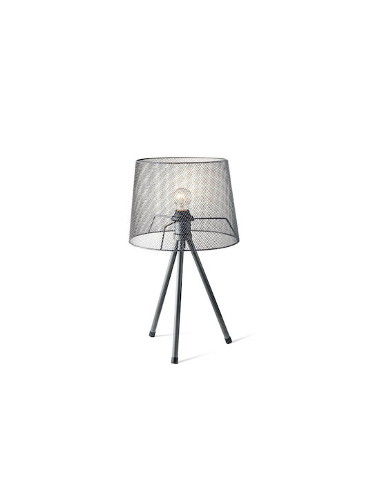 VK Lighting VK/03168 Metal Table Lamp for Socket E27 with Gray Shade and Base