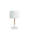 VK Lighting Metal Table Lamp for Socket E27 with White Shade and Base