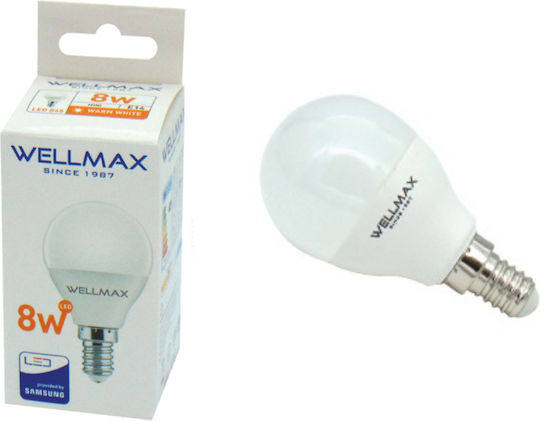 LED Bulb Spherical E14 8W-60W Warm White
