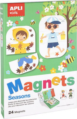 Apli Kids Joc de construcție magnetic Seasons pentru copii de 3++ ani