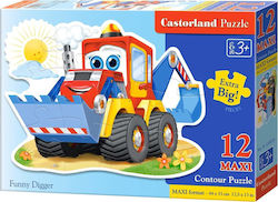 Puzzle pentru Copii Funny Digger pentru 3++ Ani 12buc Castorland