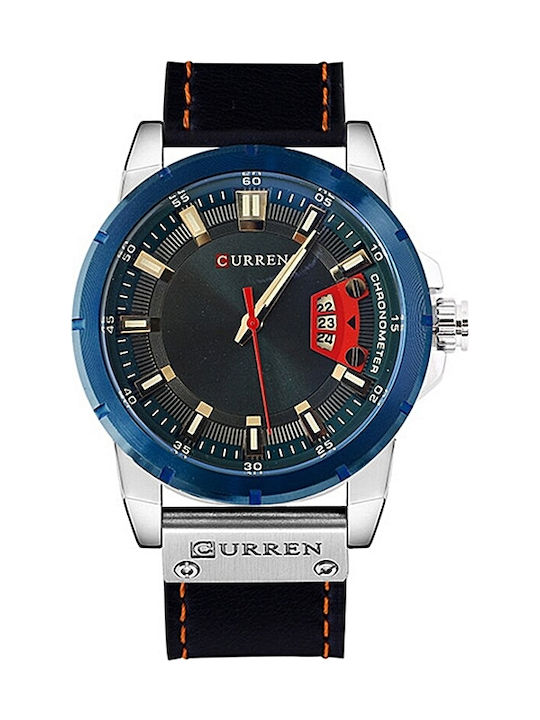 Curren Men's Watch 45mm Battery with Leather St...
