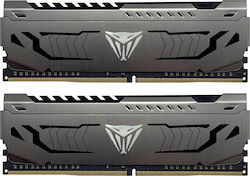 Patriot Viper Steel 16GB DDR4 RAM με 2 Modules (2x8GB) και Ταχύτητα 3200 για Desktop