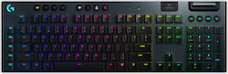 Logitech G915 Lightspeed Ασύρματο Gaming Μηχανικό Πληκτρολόγιο με GL Tactile διακόπτες και RGB φωτισμό (Αγγλικό US) Черно
