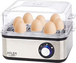 Adler AD 4486 Βραστήρας Αυγών 8 Θέσεων 800W Ασημί
