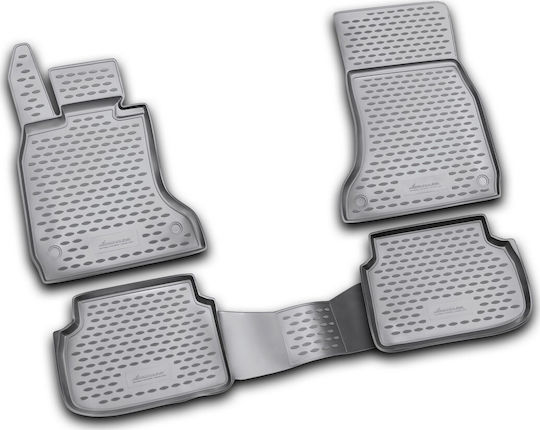 Novline Set of Front and Rear Mats 4pcs Tray Type for BMW Series 7 2007-2015 Black