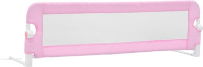 vidaXL Klappbar Bettschienen aus Stoff in Rosa Farbe 120x42cm 1Stück