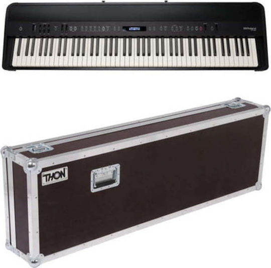 Roland (us) Electric Stage Piano FP-90X Thon Case Set with 88 Weighted Keys Built-in Speakers and Connection with Headphones and Computer Black