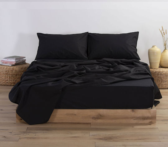 Nef-Nef Homeware Basic Μονό 170x270εκ. 1136-Black Nef-Nef Homeware Basic Μονό 170x270εκ. 1136-Black