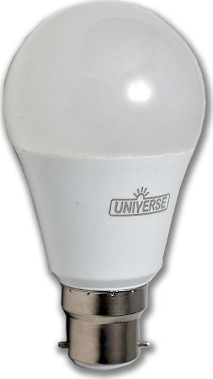 Universe LED Bulb 8W for Socket B22 and Shape A60 Cool White 720lm