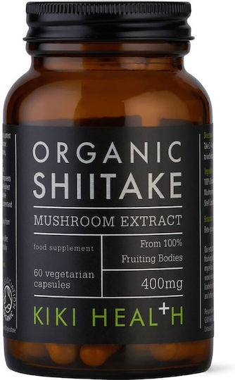 Kiki Health Organic Shiitake 400mg 60 Vegetable Capsules