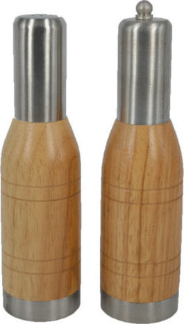 Lampiris Interiors Bottle Salz- und Pfefferset Hölzernes 2Stück
