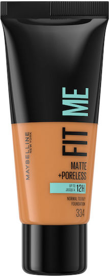Maybelline Fit Me Matte + Poreless Liquid Foundation 334 Warm Tan 30ml