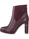 Tamaris Leather Women's Ankle Boots Burgundy