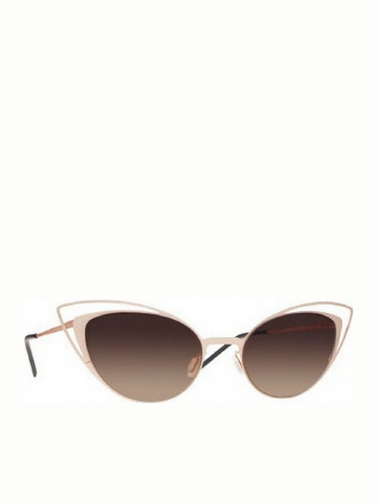 Italia Independent I-Thin Metal Women's Sunglasses with Rose Gold Metal Frame 0218.121.000