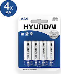Hyundai Super Alkaline AA 1,5V Verpackung 4 Stück