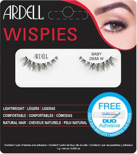 Ardell Wispies False Lashes in Black color Baby Demi