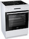 Korting Cooker 71lt with Ceramic Hobs W60cm. White