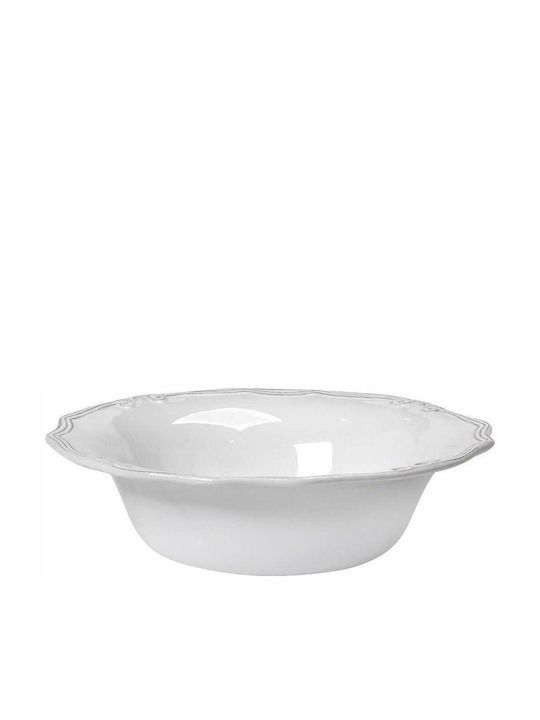 Espiel Tiffany Salad Bowl Ceramics Λευκή 26x26x7cm 1pcs