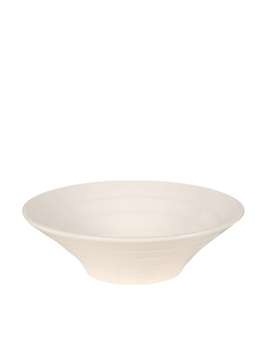 Keskor Porcelain Salad Bowl White 20.5x20.5x6.5cm