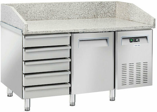 Cool Head Ανοξείδωτο Ψυγείο Πάγκος 220lt με Συρτάρι και Ψυκτικό Μηχάνημα +2/+8°C Π150xΒ80xΥ104cm