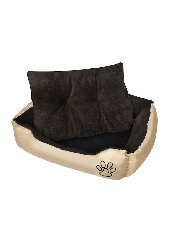 vidaXL Dog Sofa Canapea Pat Câine Bej 65x48cm. ...