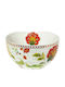Cryspo Trio Floral Porcelain Salad Bowl Grey 23x23cm