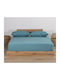 Nef-Nef Homeware Sheet for Single Bed with Elastic 100x200+30cm. Jersey Dusty Petrol