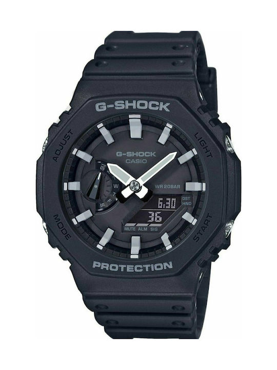 Casio G-Shock Ρολόι Χρονογράφος Μπαταρίας με Μαύρο Καουτσούκ Λουράκι