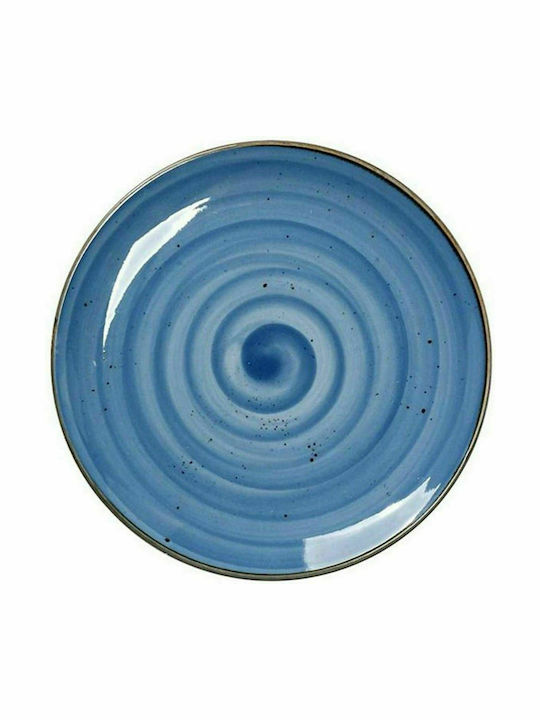 Espiel Terra Plate Desert Porcelain Μπλε with Diameter 19cm 1pcs