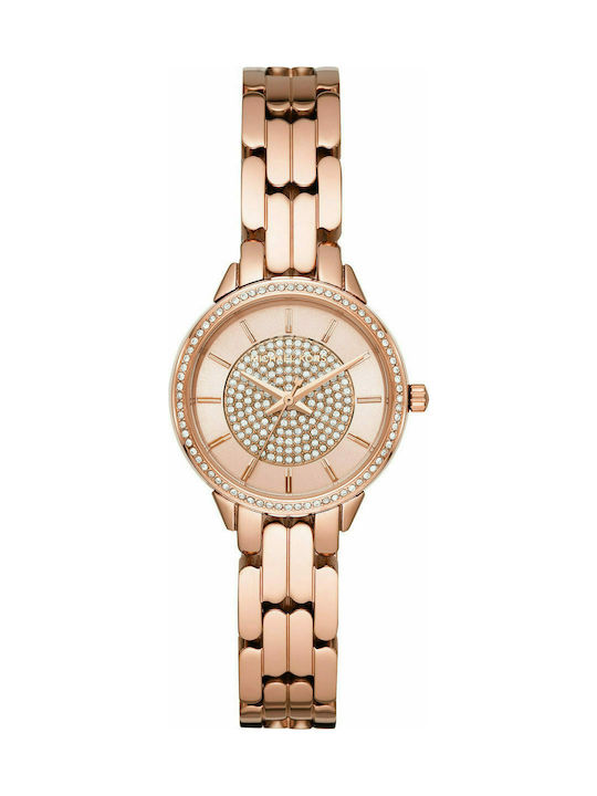 Michael Kors Allie Crystals Uhr mit Rose Gold Metallarmband