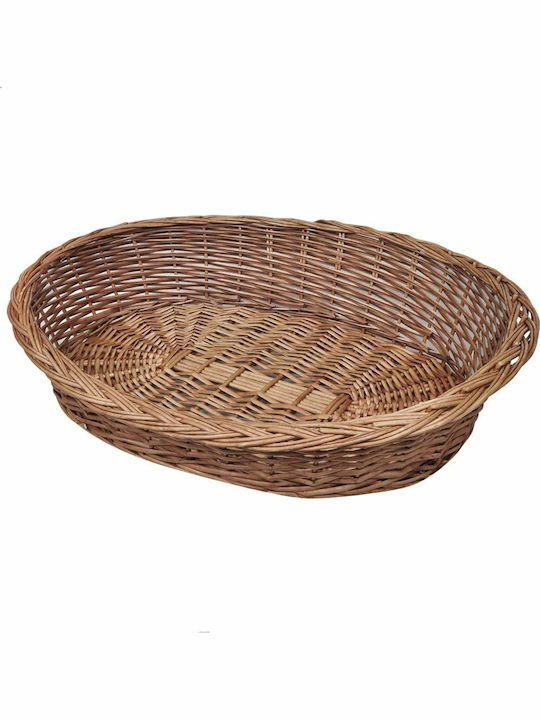 vidaXL Basket Poof Dog Bed Brown 90x90cm. 170340