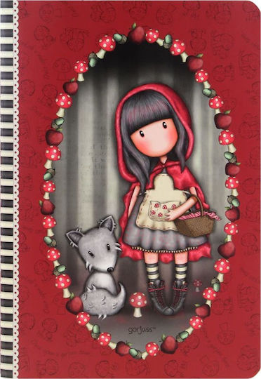 Santoro Тетрадка На райета A5 96 Листа Gorjuss Little Red Riding Hood Червен 1бр