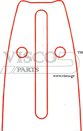 Visco Parts 08 PO-45SR Лама за бензинова моторна пила 20см (8") за верига със Стъпка 1/4", Дебелина на водачите .050"-1.3мм и Брой водачи 48E с Granazi