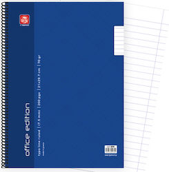 Typotrust Spiral Notebook Ruled A4 100 Sheets Office Edition Blue 1pcs