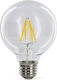 Atman Λάμπα LED 8W 165mm για Ντουί E27 και Σχήμα G125 Ψυχρό Λευκό 1000lm