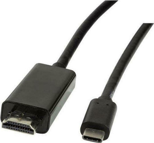 LogiLink HDMI 2.0 Premium High Speed 4K 60Hz HDR Cable HDMI male - USB-C male 1.8m Μαύρο