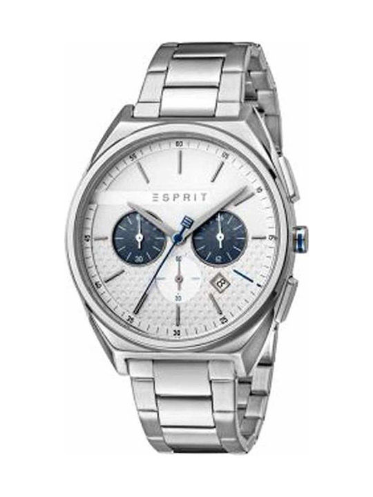 Esprit Slice Uhr Chronograph Batterie mit Silber Metallarmband