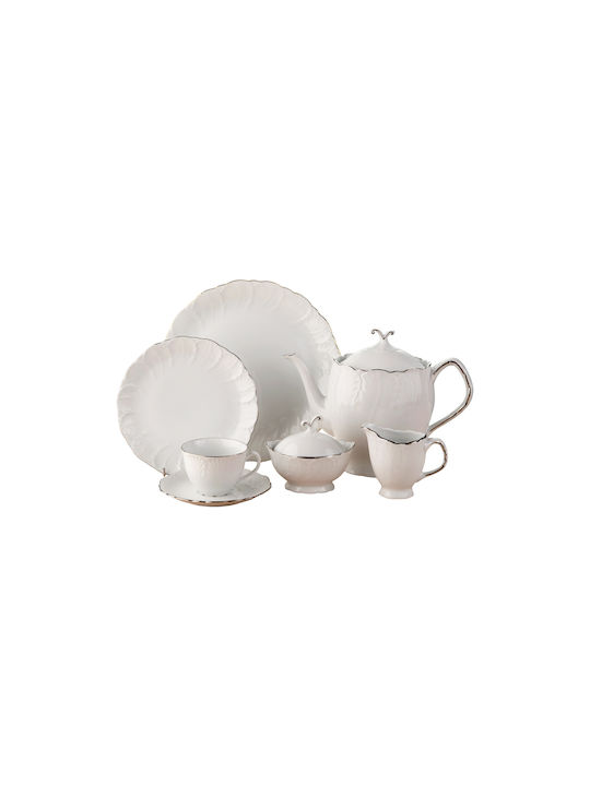 Cryspo Trio Jasmine Dinnerware Set White