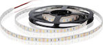 Fos me Bandă LED Alimentare 12V cu Lumină Alb Cald Lungime 5m și 30 LED-uri pe Metru SMD5050