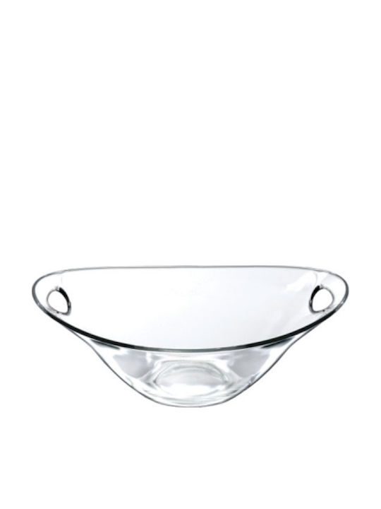 Borgonovo Glass Salad Bowl Transparent 33x25x13cm