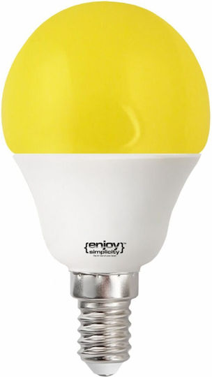 Elvhx LED-Lampe 1.8W 72mm für Fassung E14 und Form G45 Gelb 160lm