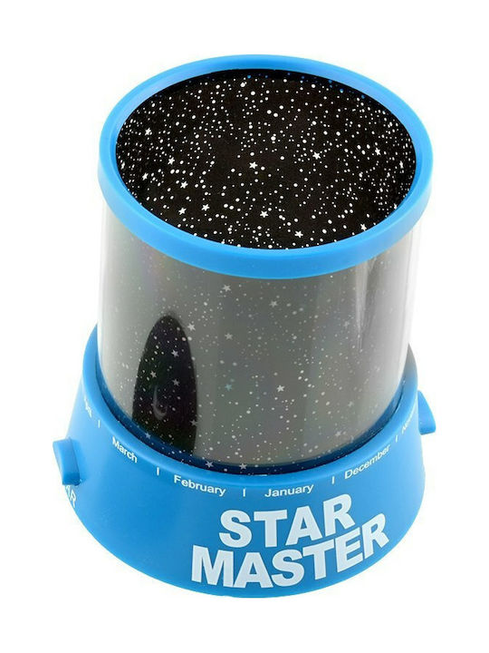 Led Kids Projector Lamp Έναστρου Ουρανού with Stars Projection Blue